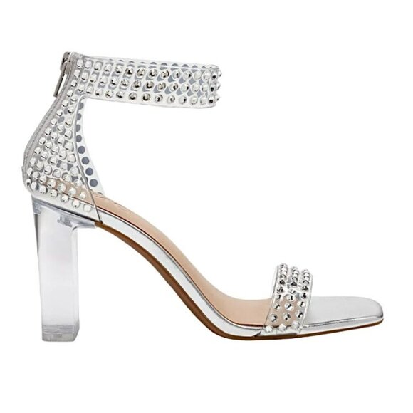 I.N.C. International Concepts MAKENNA Two-Piece Heel Clear Ankle Strap Sandals - Picture 2 of 6